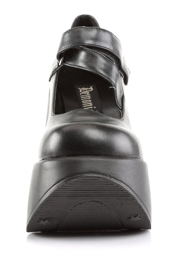 Demonia DYNAMITE-03 Black Vegan Leather Lolita in Black Vegan Leather