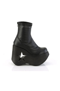 Demonia DYNAMITE-100 Black Hologram Patent Ankle Boot in Black Hologram Patent