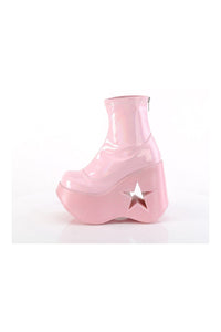 Demonia DYNAMITE-100 Pink Hologram Patent Ankle Boot in Pink Hologram Patent