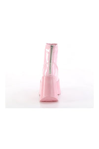 Demonia DYNAMITE-100 Pink Hologram Patent Ankle Boot in Pink Hologram Patent