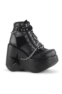 Demonia DYNAMITE-101 Black Hologram Patent Ankle Boot in Black Hologram Patent from SexyShoes.com