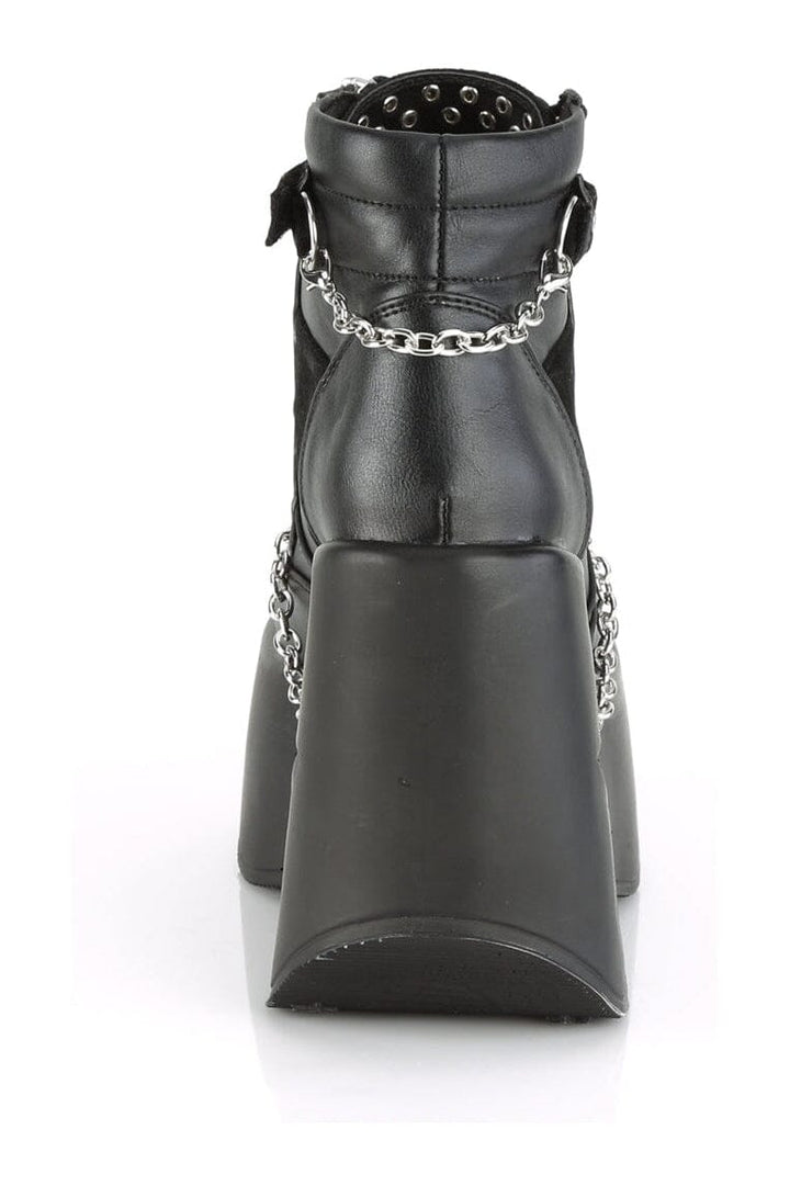 DYNAMITE-101 Black Hologram Patent Ankle Boot-Ankle Boots-Demonia-SEXYSHOES.COM