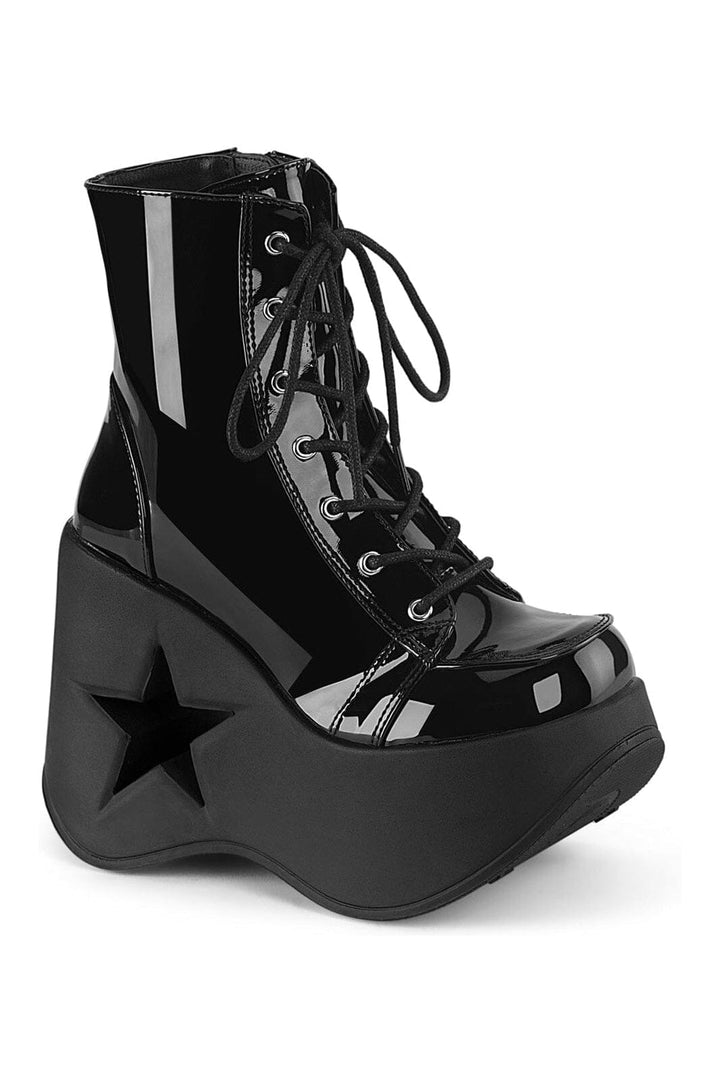 DYNAMITE-106 Black Patent Ankle Boot-Ankle Boots-Demonia-Black-10-Patent-SEXYSHOES.COM