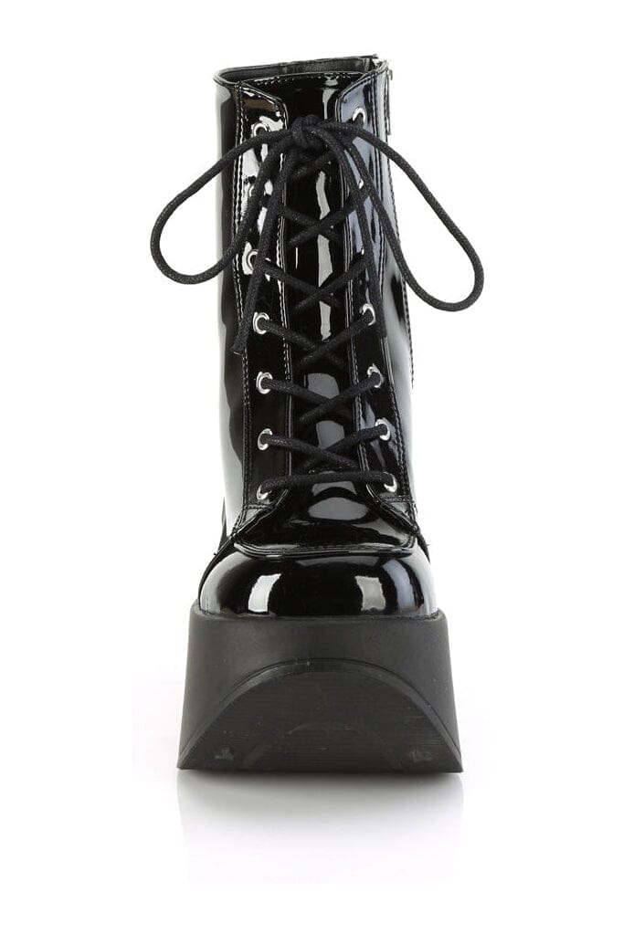 DYNAMITE-106 Black Patent Ankle Boot-Ankle Boots-Demonia-SEXYSHOES.COM