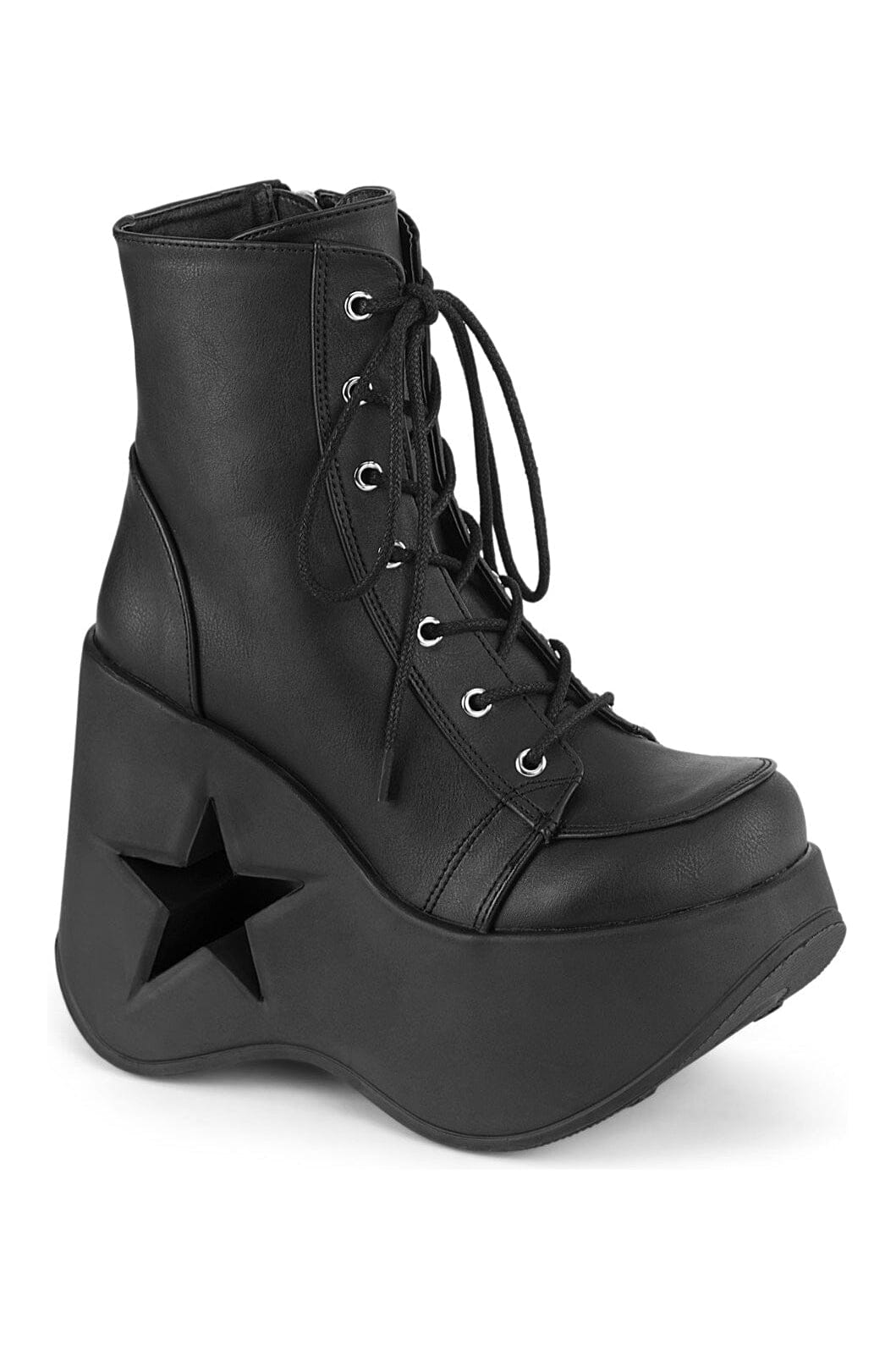 DYNAMITE-106 Black Vegan Leather Ankle Boot-Ankle Boots-Demonia-Black-10-Vegan Leather-SEXYSHOES.COM