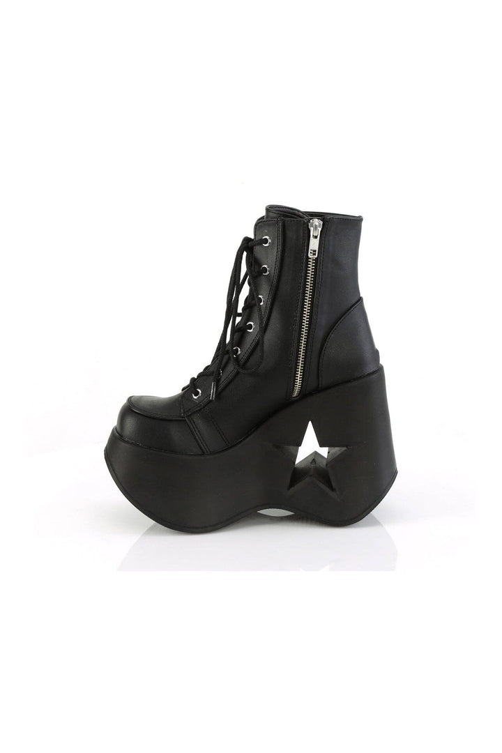 DYNAMITE-106 Black Vegan Leather Ankle Boot-Ankle Boots-Demonia-SEXYSHOES.COM