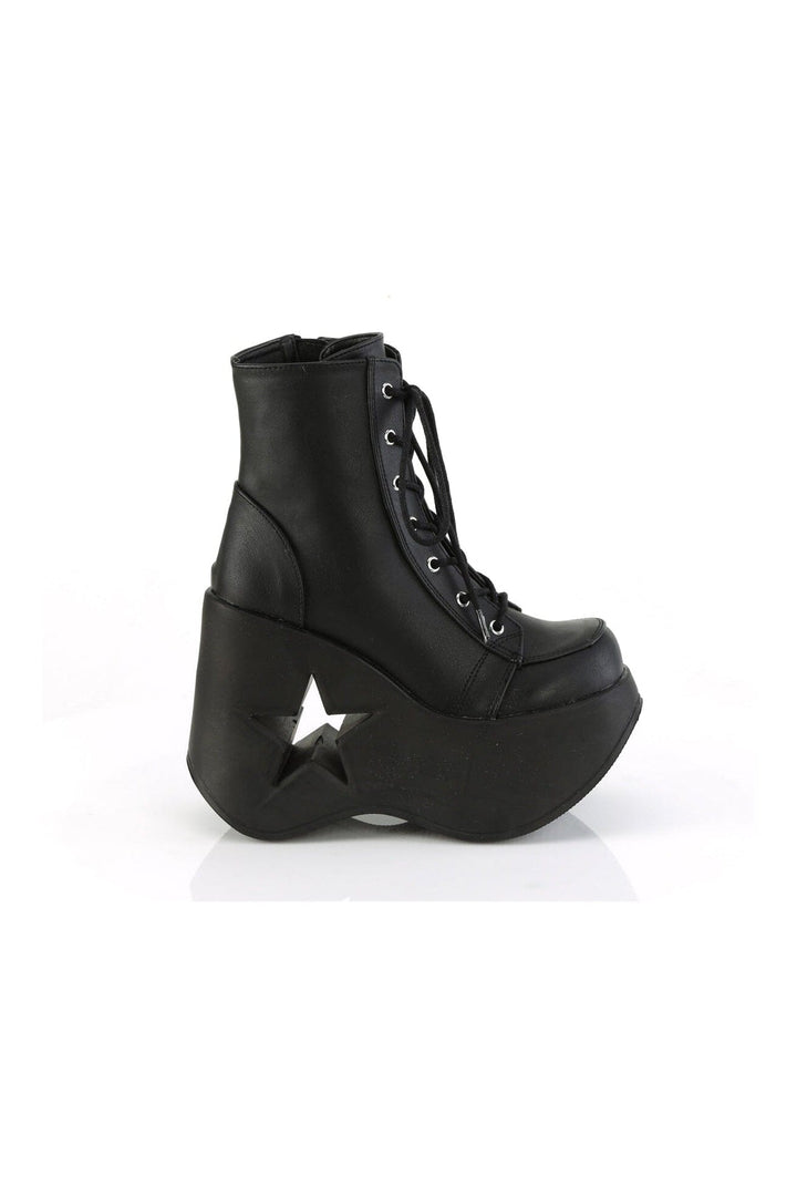 DYNAMITE-106 Black Vegan Leather Ankle Boot-Ankle Boots-Demonia-SEXYSHOES.COM