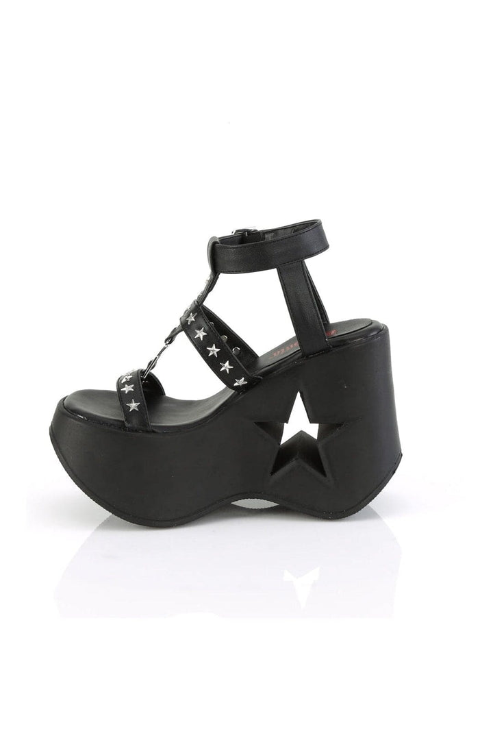 DYNAMITE-12 Black Vegan Leather Sandal-Sandals-Demonia-SEXYSHOES.COM