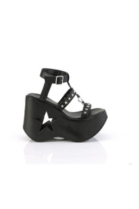 Demonia DYNAMITE-12 Black Vegan Leather Sandal in Black Vegan Leather