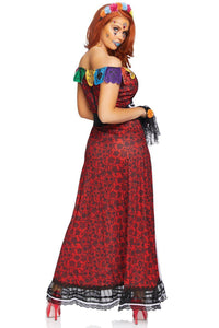 Leg Avenue Day of the Dead Beauty Costume in Multi 