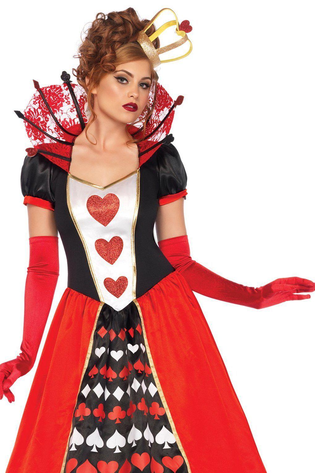 Deluxe Queen of Hearts Costume-Fairytale Costumes-Leg Avenue-Multi-S-SEXYSHOES.COM