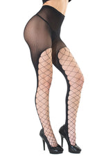 Diamond Net Opaque Stockings