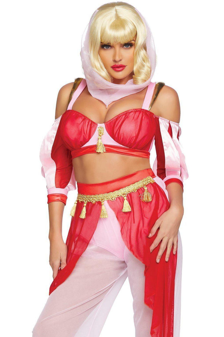 Dreamy Genie Costume-Fairytale Costumes-Leg Avenue-Red-S-SEXYSHOES.COM
