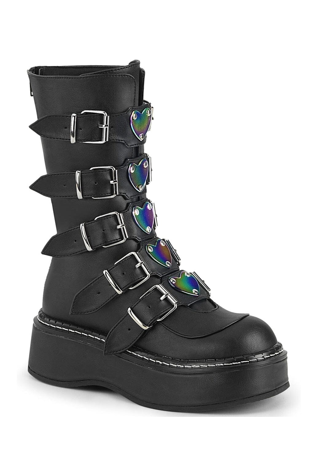 EMILY-330 Black Vegan Leather Knee Boot-Knee Boots-Demonia-Black-10-Vegan Leather-SEXYSHOES.COM