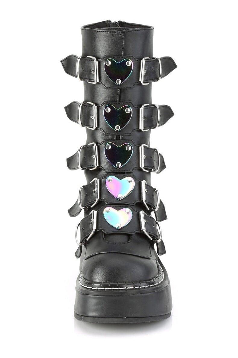 EMILY-330 Black Vegan Leather Knee Boot-Knee Boots-Demonia-SEXYSHOES.COM