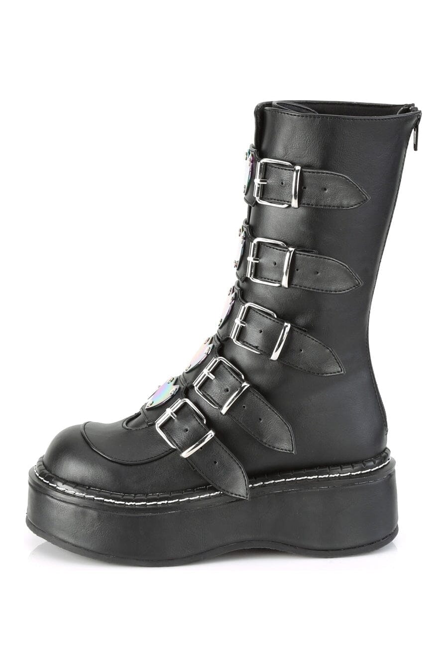 EMILY-330 Black Vegan Leather Knee Boot-Knee Boots-Demonia-SEXYSHOES.COM