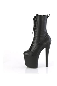 Pleaser ENCHANT-1040 Black Faux Leather Knee Boot in Black Faux Leather