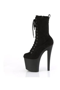 Pleaser ENCHANT-1040 Black Faux Suede Knee Boot in Black Faux Suede