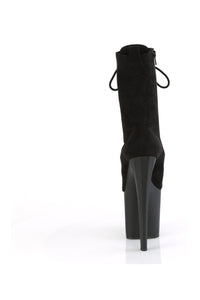 Pleaser ENCHANT-1040 Black Faux Suede Knee Boot in Black Faux Suede