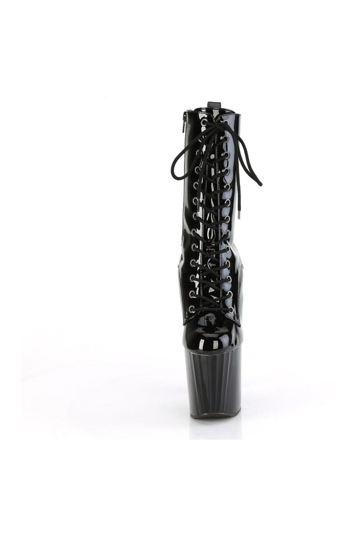 ENCHANT-1040 Black Patent Knee Boot