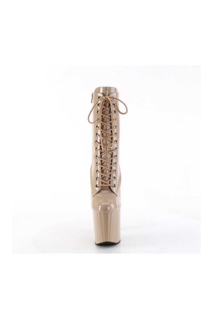 ENCHANT-1040 Nude Patent Ankle Boot