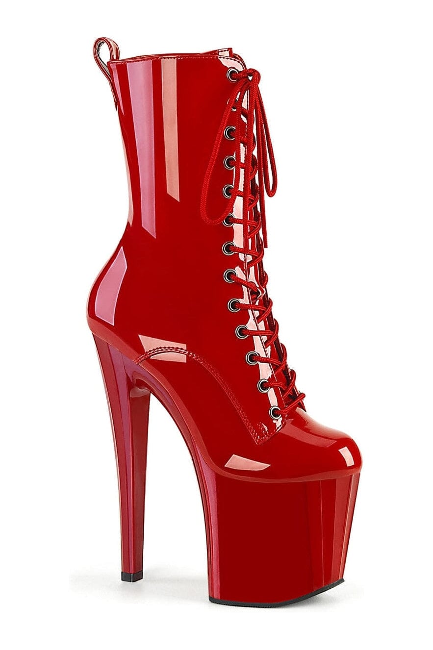 Pleaser ENCHANT-1040 Red Patent Knee Boot in Red Patent from SexyShoes.com