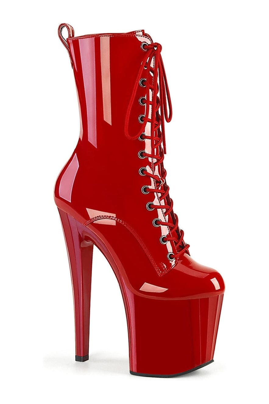 Pleaser Red Knee Boots Platform Stripper Shoes | Buy at Sexyshoes.com