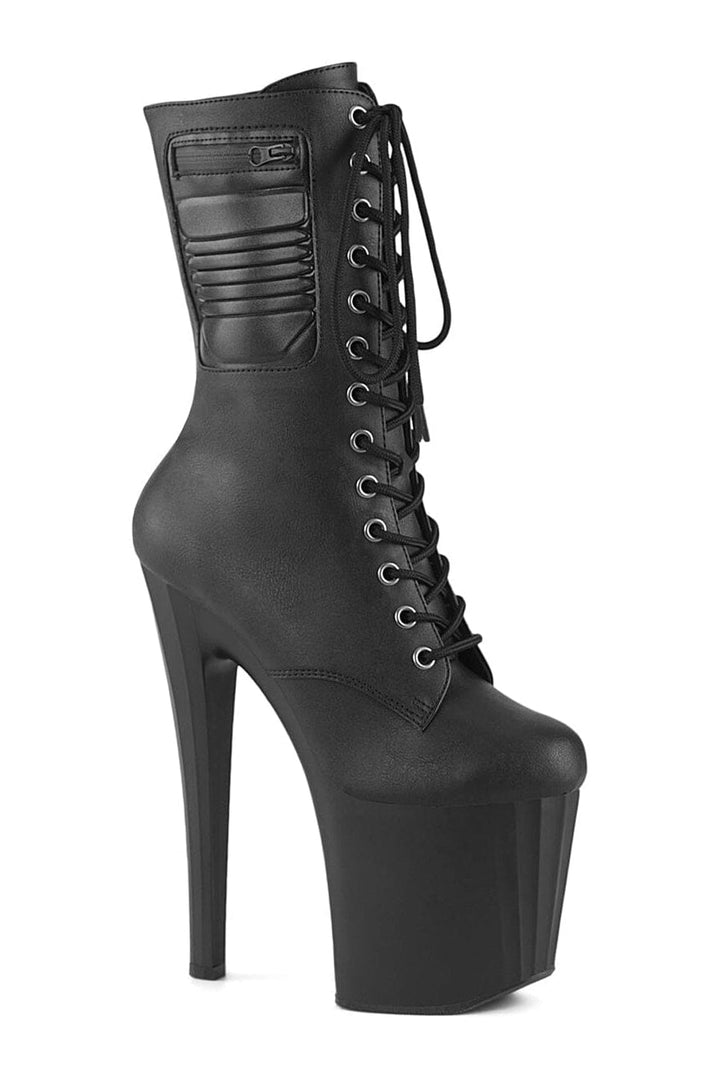 Pleaser Black Ankle Boots Platform Stripper Shoes | Buy at Sexyshoes.com