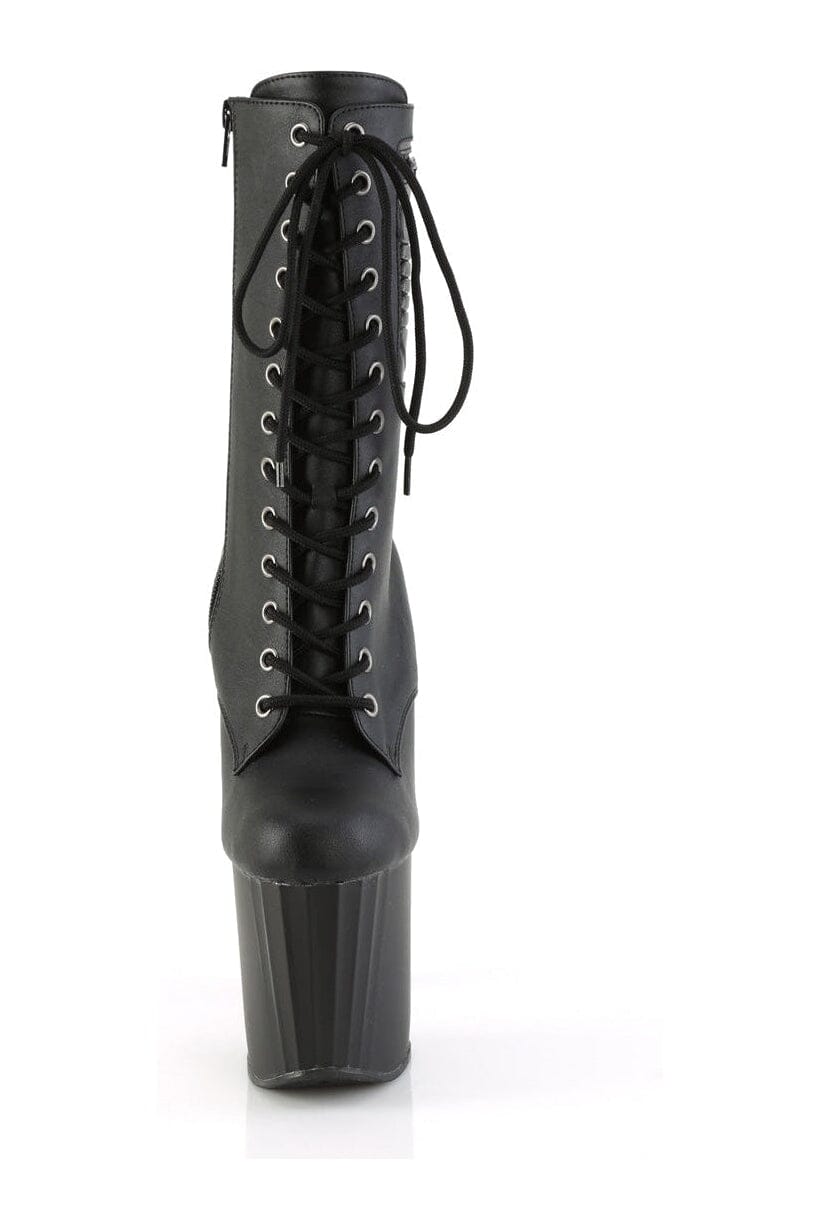 ENCHANT-1040PK Black Faux Leather Ankle Boot-Ankle Boots-Pleaser-SEXYSHOES.COM