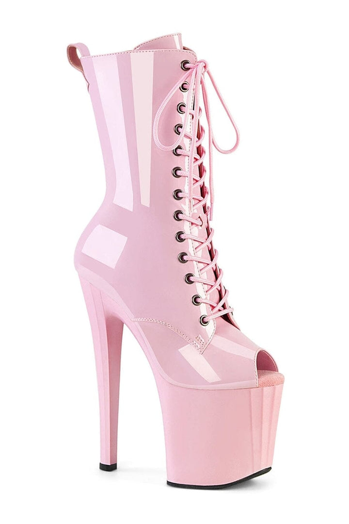 ENCHANT-1041 Pink Patent Ankle Boot-Ankle Boots-Pleaser-Pink-10-Patent-SEXYSHOES.COM