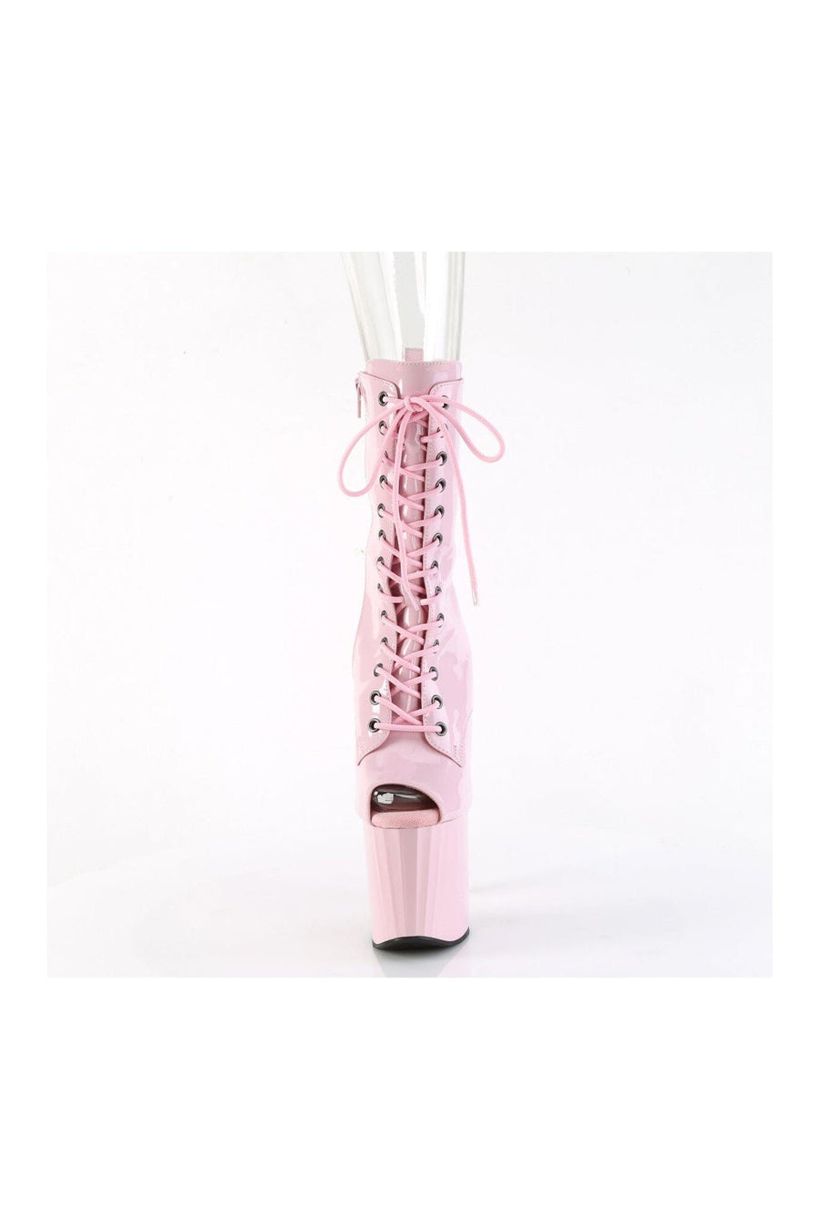 Pleaser ENCHANT-1041 Pink Patent Ankle Boot in Pink Patent