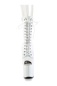 Pleaser ENCHANT-1041 White Patent Ankle Boot in White Patent