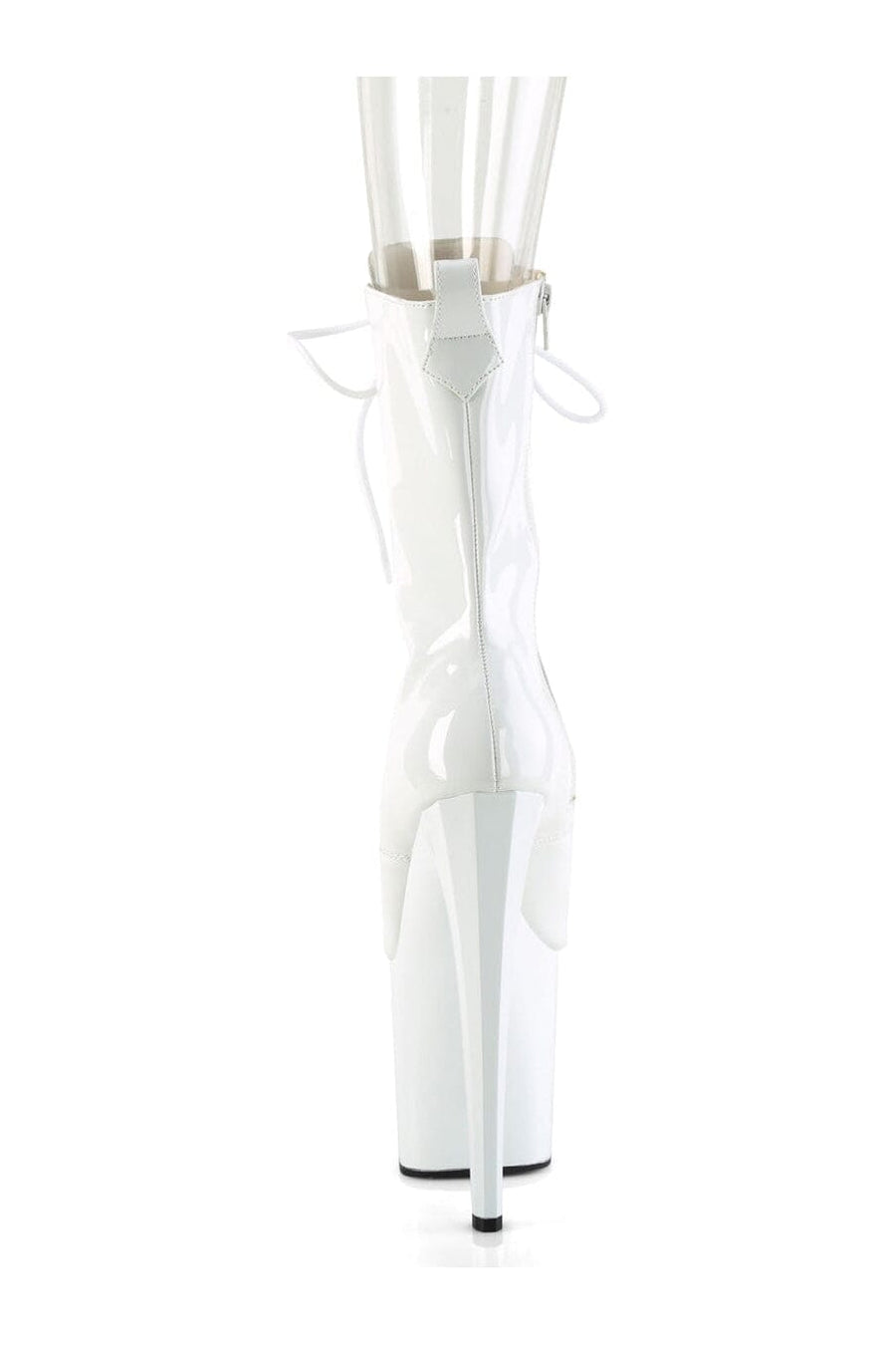 Pleaser ENCHANT-1041 White Patent Ankle Boot in White Patent