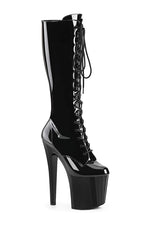 ENCHANT-2023 Black Patent Knee Boot