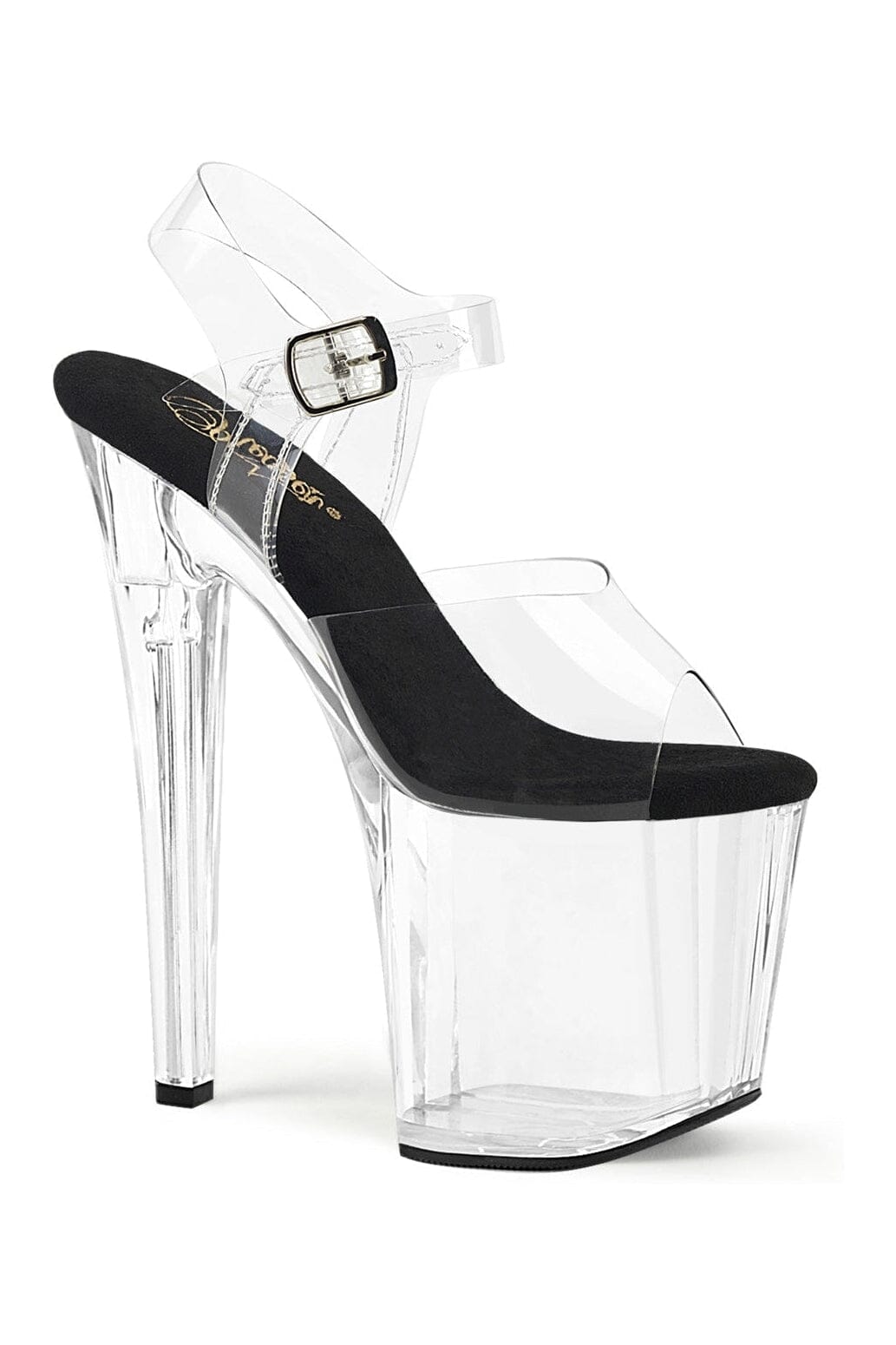 Pleaser ENCHANT-708 Clear Vinyl Sandal in Clear Vinyl from SexyShoes.com