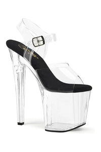 Pleaser ENCHANT-708 Clear Vinyl Sandal in Clear Vinyl from SexyShoes.com
