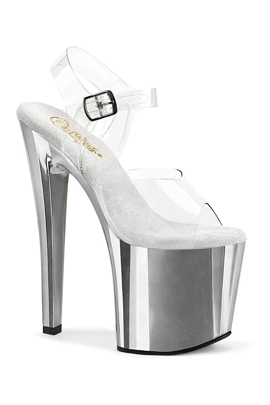 Pleaser ENCHANT-708 Clear Vinyl Sandal in Clear Vinyl from SexyShoes.com