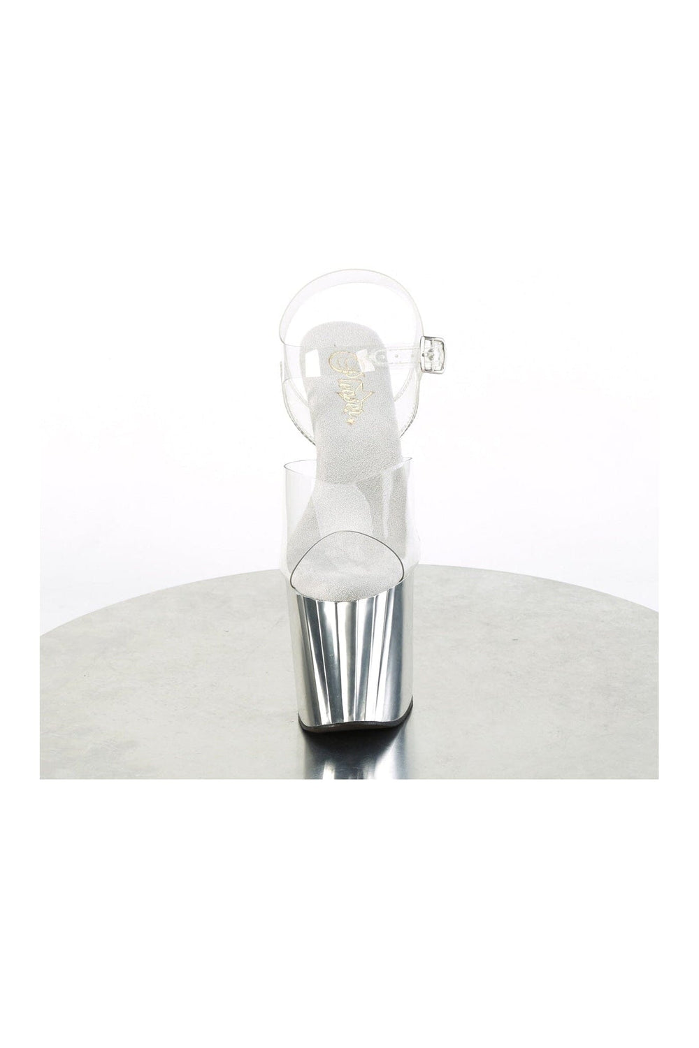 Pleaser ENCHANT-708 Clear Vinyl Sandal in Clear Vinyl