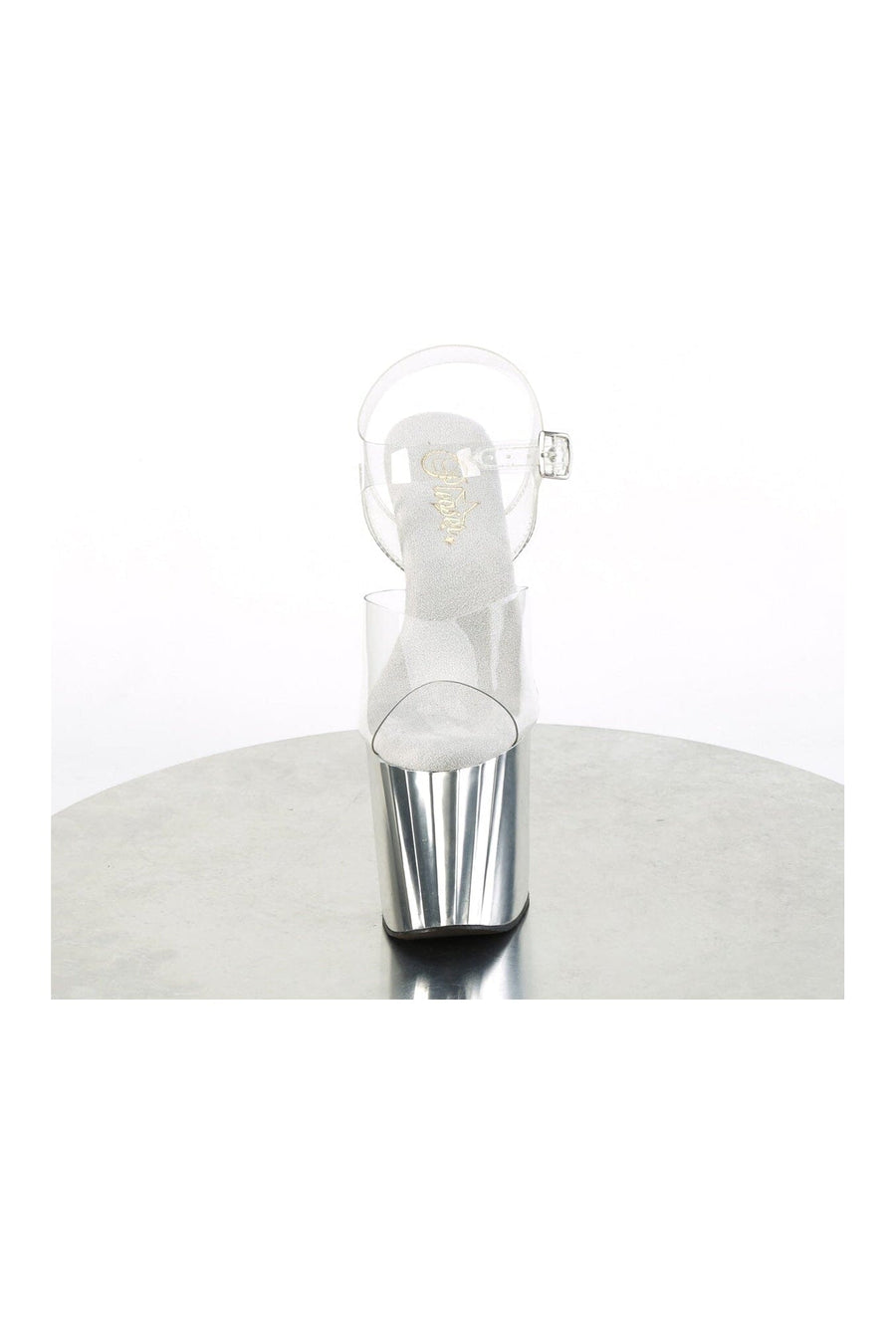 Pleaser ENCHANT-708 Clear Vinyl Sandal in Clear Vinyl