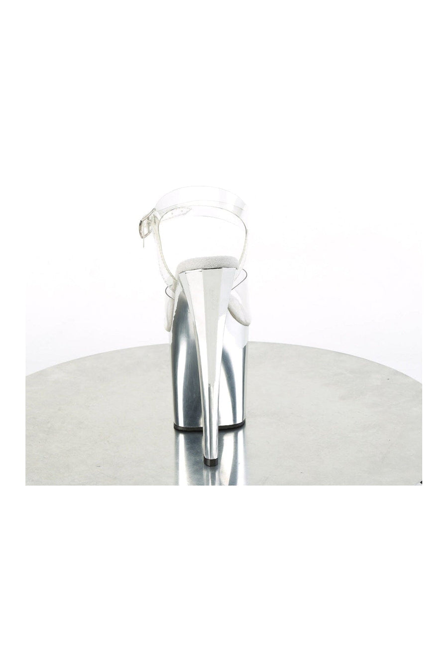 Pleaser ENCHANT-708 Clear Vinyl Sandal in Clear Vinyl