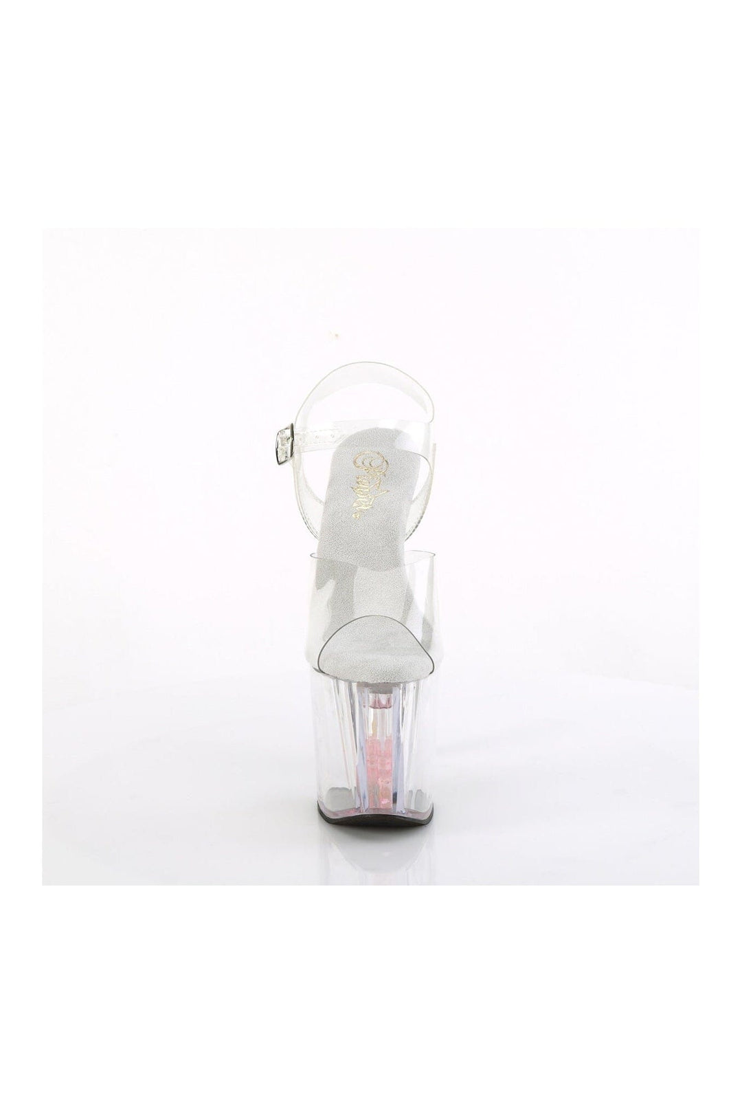 Pleaser ENCHANT-708AQUA-01 Clear Vinyl Sandal in Clear Vinyl