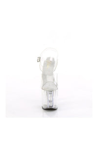 Pleaser ENCHANT-708AQUA-02 Clear Vinyl Sandal in Clear Vinyl