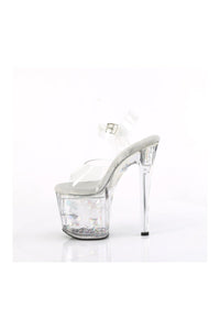 Pleaser ENCHANT-708AQUA-02 Clear Vinyl Sandal in Clear Vinyl