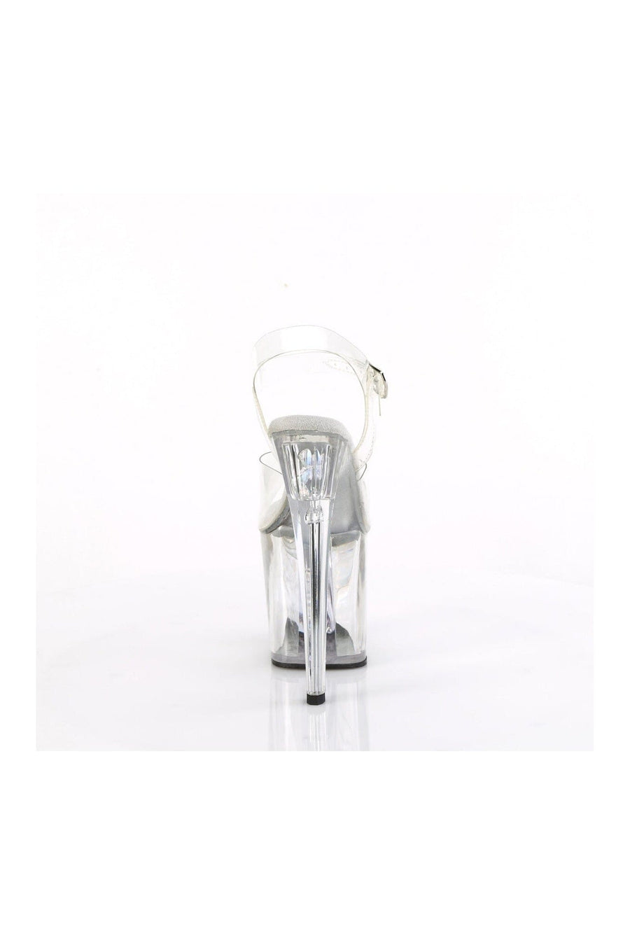 Pleaser ENCHANT-708AQUA-02 Clear Vinyl Sandal in Clear Vinyl