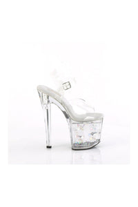 Pleaser ENCHANT-708AQUA-02 Clear Vinyl Sandal in Clear Vinyl