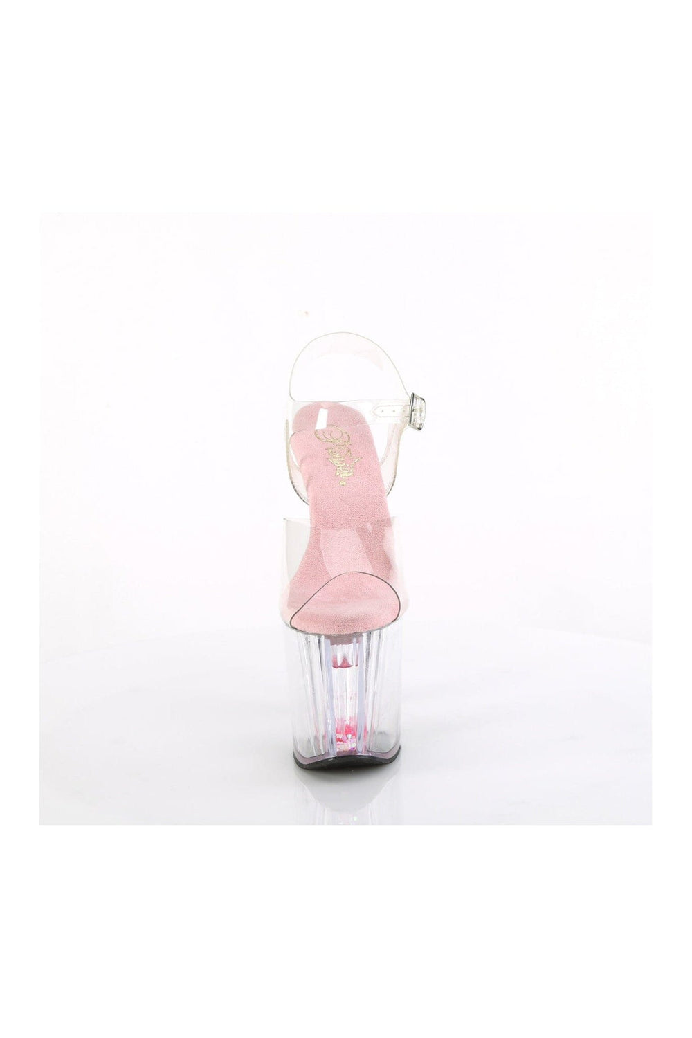 Pleaser ENCHANT-708AQUA-03 Clear Vinyl Sandal in Clear Vinyl