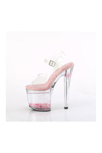 Pleaser ENCHANT-708AQUA-03 Clear Vinyl Sandal in Clear Vinyl