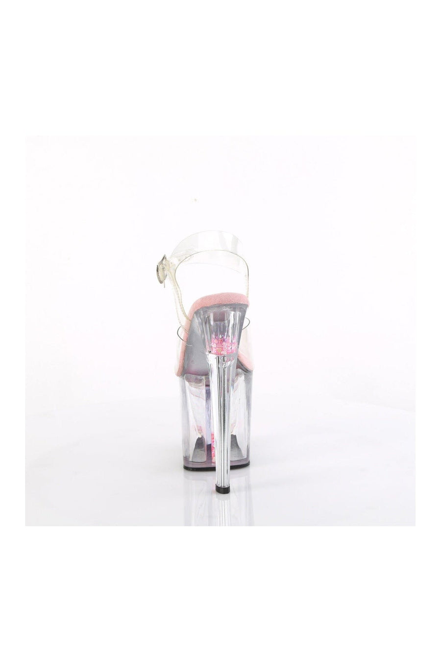 Pleaser ENCHANT-708AQUA-03 Clear Vinyl Sandal in Clear Vinyl