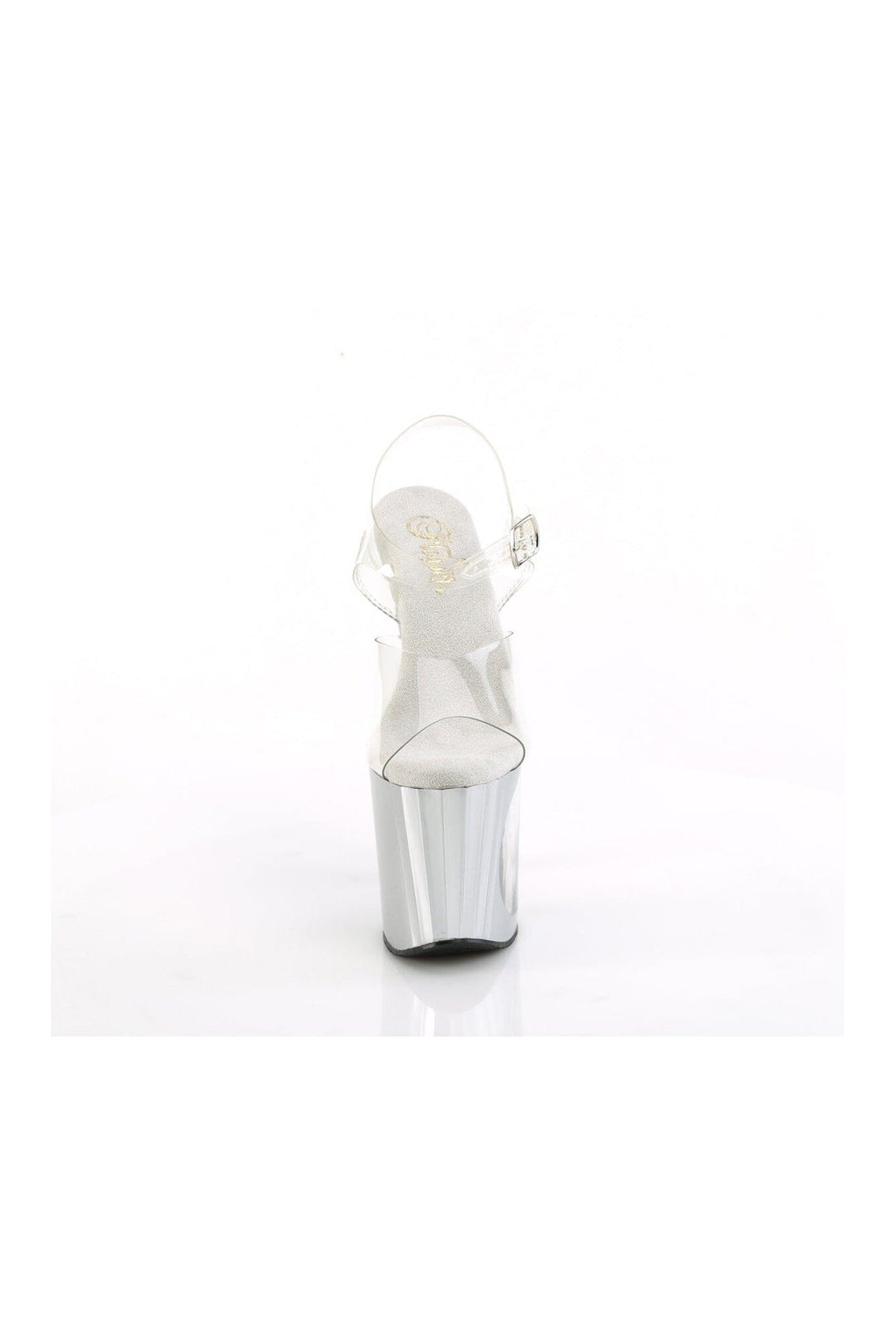 Pleaser ENCHANT-708LT-CIRCLE Clear Vinyl Sandal in Clear Vinyl