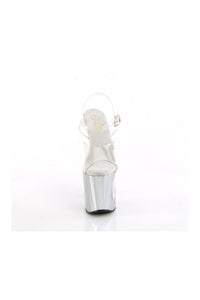 Pleaser ENCHANT-708LT-CIRCLE Clear Vinyl Sandal in Clear Vinyl